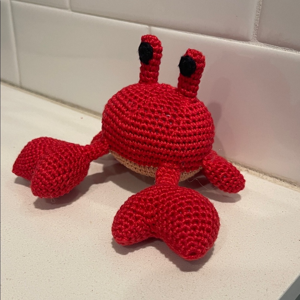 Hand Crafted Crab 🦀 Amigurumi Crochet Doll Toy Figure Ocean Sea Water